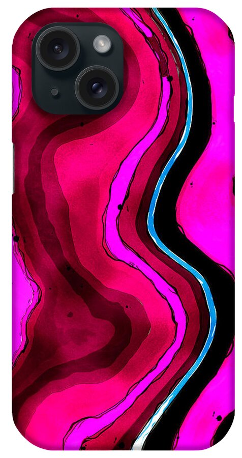 Abstract iPhone Case featuring the digital art Color Veins by David G Paul