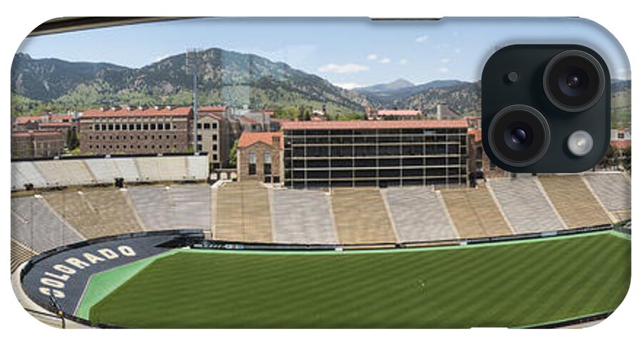 Colorado iPhone Case featuring the digital art Colorado University Stadium by Jon Munson II