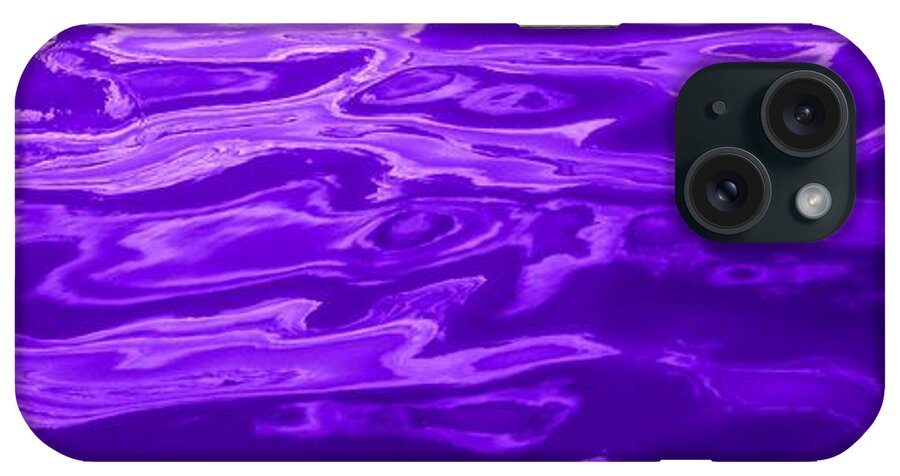 Wall Art iPhone Case featuring the photograph Colored Wave Long Purple by Stephen Jorgensen
