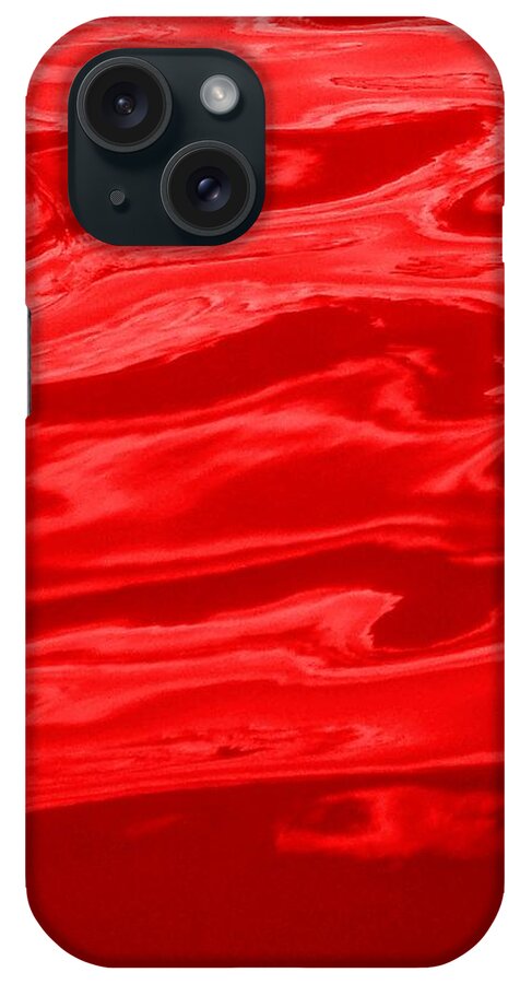 Multi Panel iPhone Case featuring the photograph Colored Wave Red Panel Two by Stephen Jorgensen
