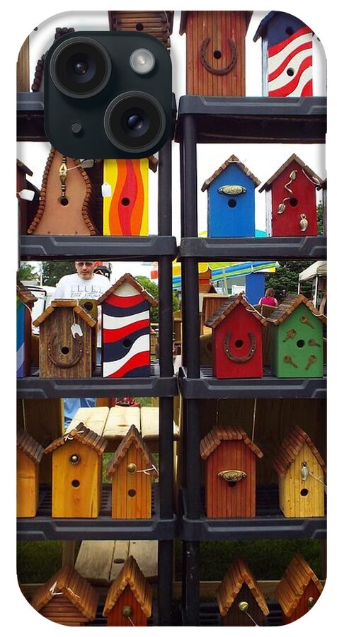 Birdhouses iPhone Case featuring the photograph Colorful Condos 2 by Caryl J Bohn