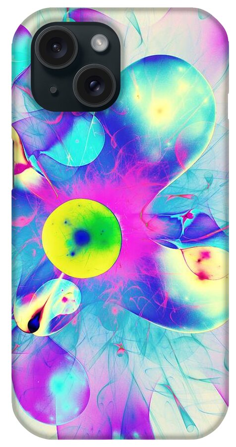 Colorful iPhone Case featuring the digital art Colorful Splash by Anastasiya Malakhova