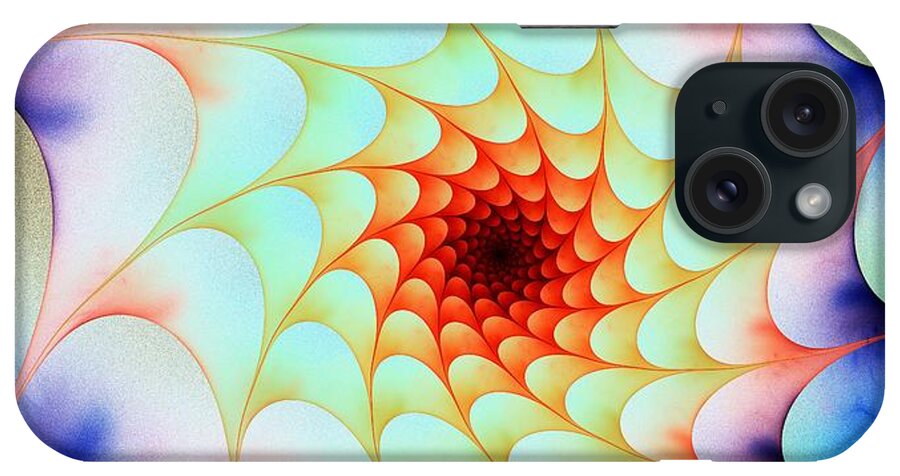 Color iPhone Case featuring the digital art Colorful Web by Anastasiya Malakhova