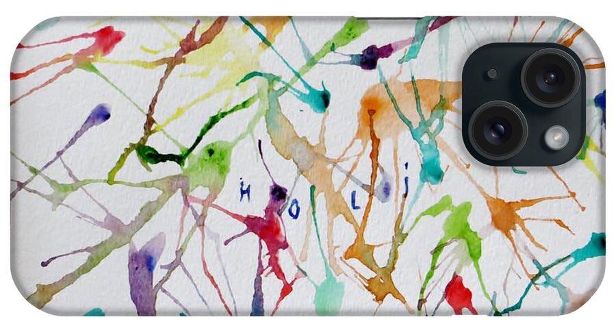 Holi iPhone Case featuring the painting Colourful Holi by Sonali Gangane