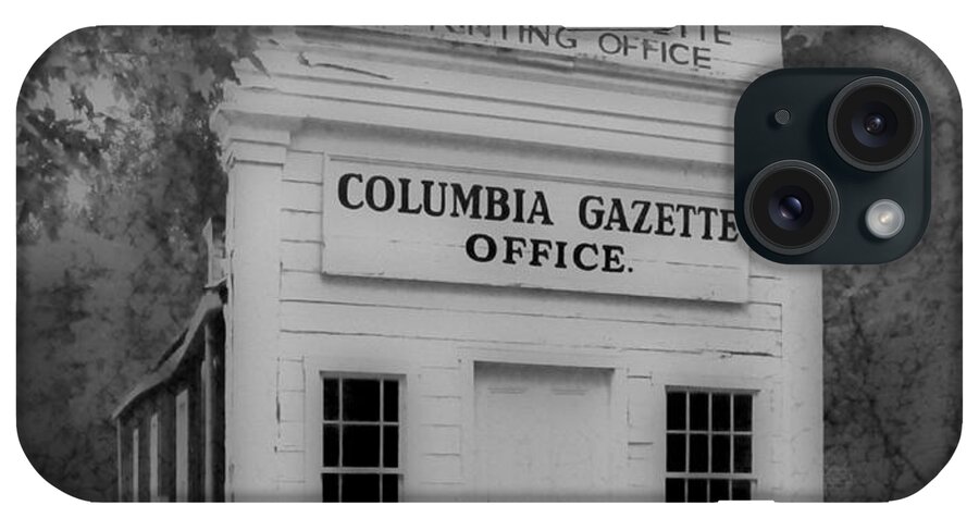 Old Building iPhone Case featuring the photograph Columbia Gazette of Yesteryear by Barbara R MacPhail