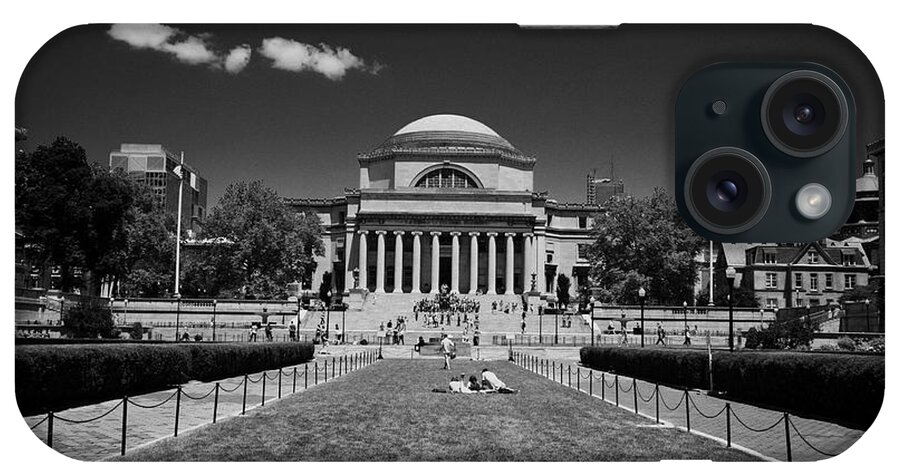 Library iPhone Case featuring the photograph Columbia University by Georgia Clare