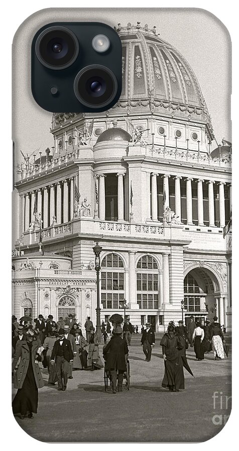 Columbian Exposition iPhone Case featuring the photograph Columbian Exposition Chocolat 1893 by Martin Konopacki Restoration
