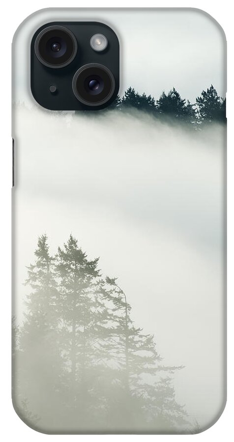 Feb0514 iPhone Case featuring the photograph Conifa And Fog Deception Pass Washington by Kevin Schafer