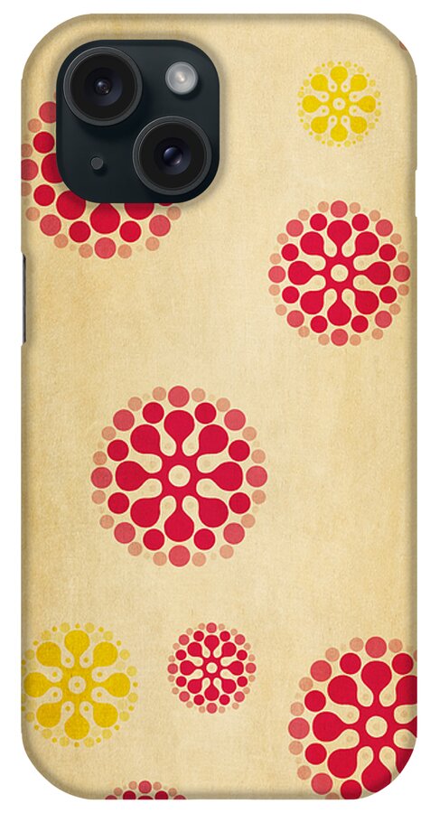 Contemporary iPhone Case featuring the mixed media Contemporary Dandelions 1 Part 1 Of 3 by Angelina Tamez