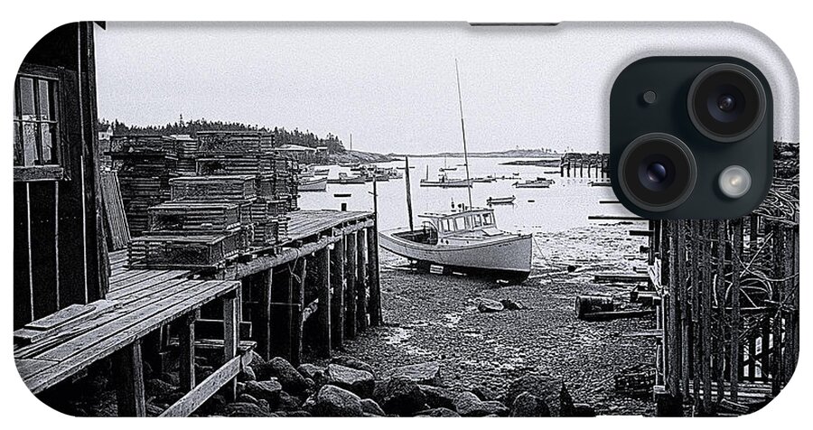 Corea iPhone Case featuring the photograph Corea Harbor Maine 1973 No 2 by Marty Saccone