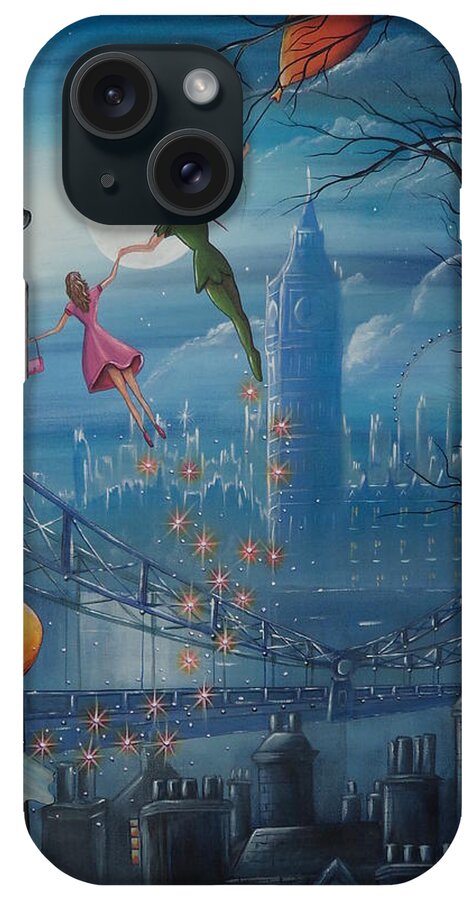 London iPhone Case featuring the painting Corinna's Birthday Flight by Krystyna Spink