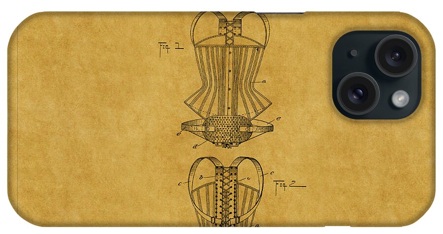 Corset iPhone Case featuring the photograph Corset Patent 10 by Andrew Fare
