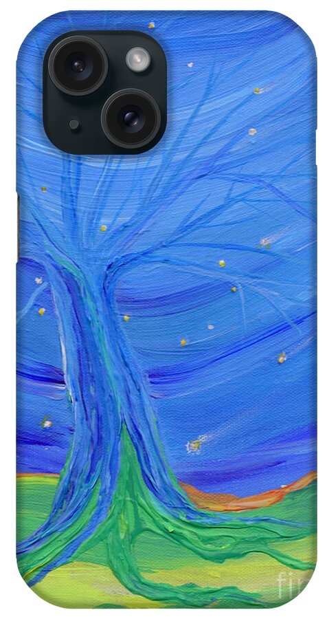 Tree iPhone Case featuring the painting Cosmic Tree by First Star Art