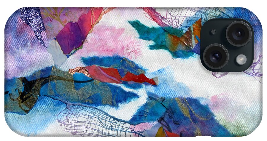 Abstract iPhone Case featuring the painting Cosmopolitan 1 by Deborah Ronglien