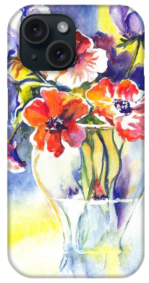 Flowers iPhone Case featuring the painting Cosmos I by Carol Wisniewski