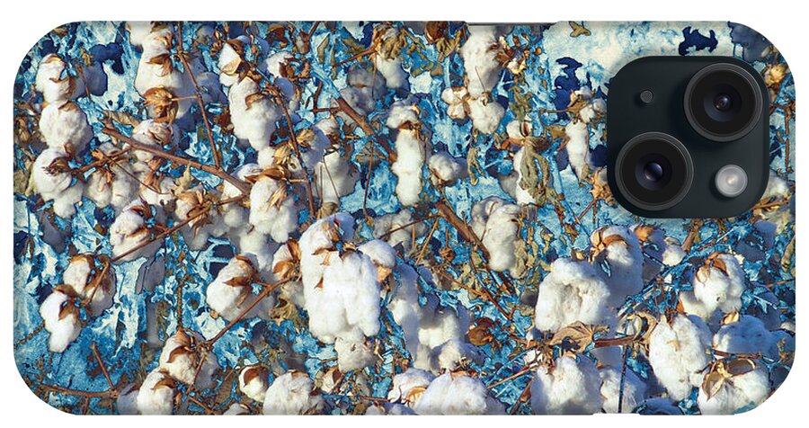 Cotton Denim Acid Wash iPhone Case featuring the digital art Cotton Denim Acid Wash by Feile Case