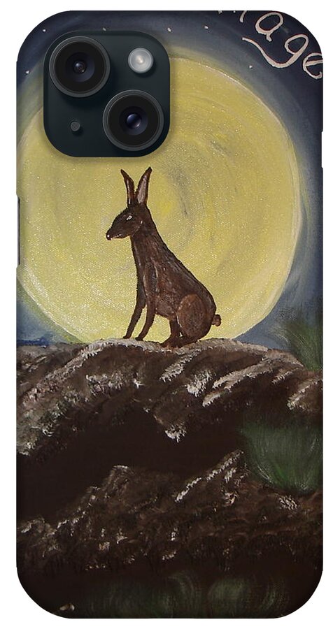 Rabbit iPhone Case featuring the painting Cottontail Cottage by Angie Butler