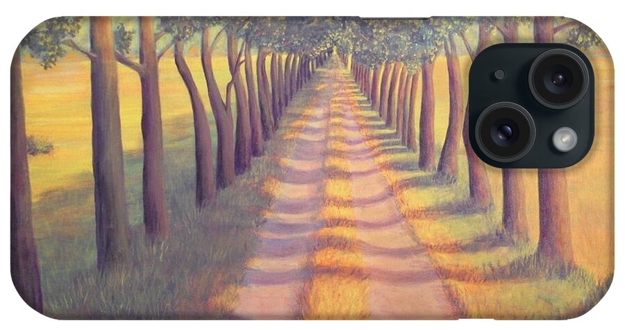 Landscape iPhone Case featuring the painting Country Lane by SophiaArt Gallery