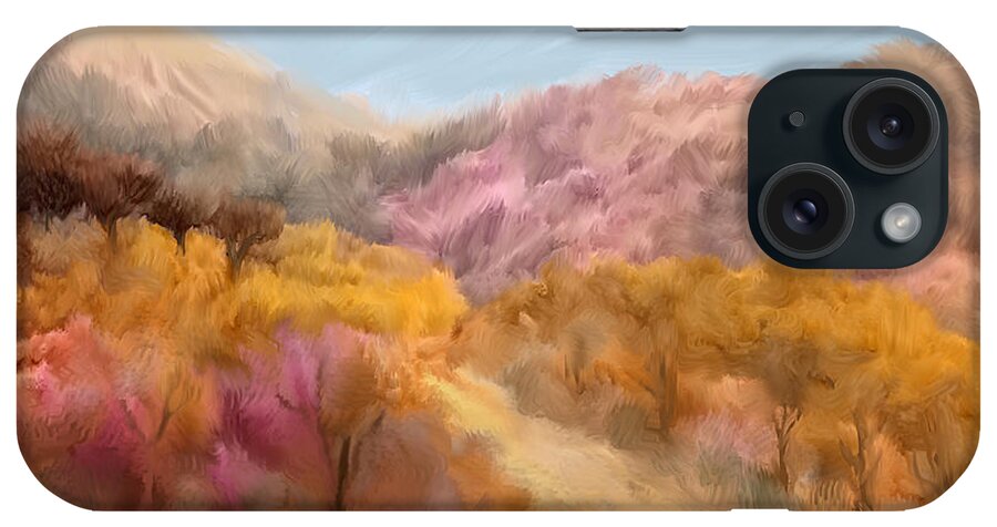 Pink iPhone Case featuring the painting Country Road by Kume Bryant
