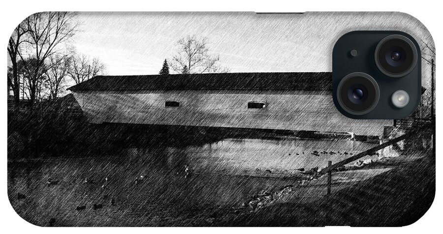 Covered Bridge iPhone Case featuring the photograph Covered Bridge Elizabethton Tennessee c. 1882 by Denise Beverly