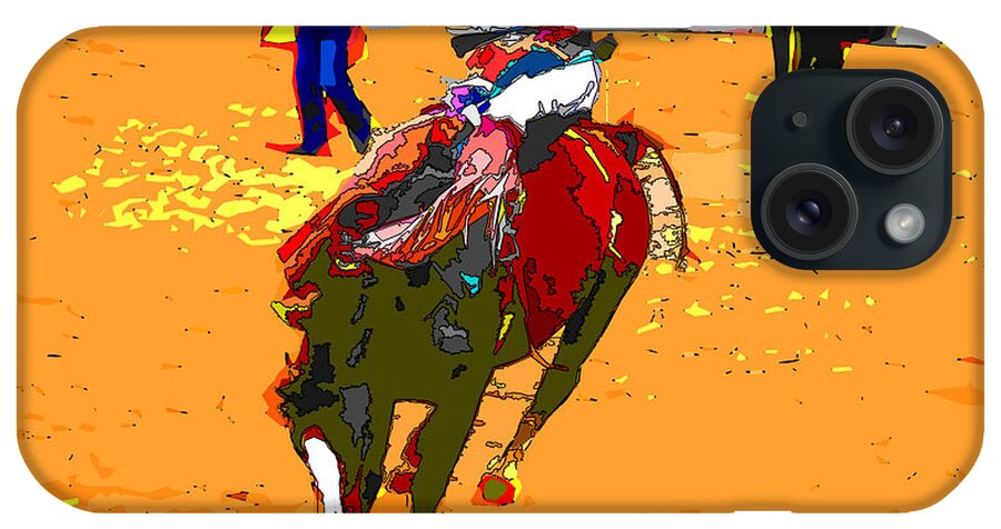 Bronco iPhone Case featuring the photograph Cowboy on the Bronc by C H Apperson