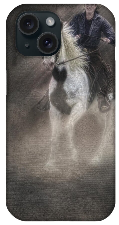 Animals iPhone Case featuring the photograph Cowgirl and Knight by Susan Candelario