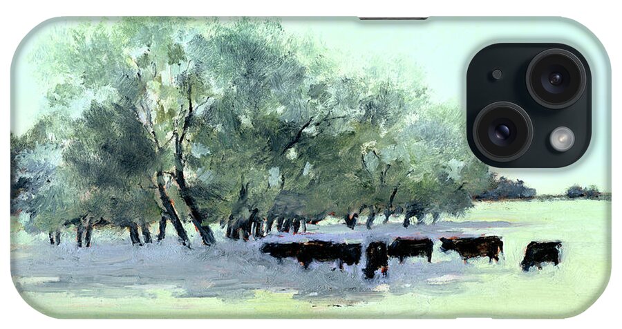 Cows iPhone Case featuring the painting Cows 7 by J Reifsnyder