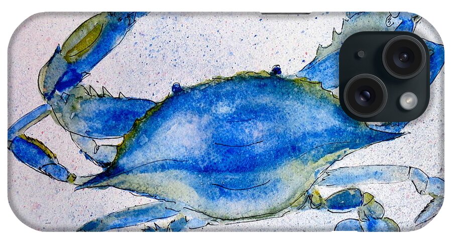 Crab iPhone Case featuring the painting Crab by Nancy Patterson