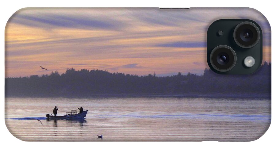 Crabbing iPhone Case featuring the photograph Crabbing at Night by Suzy Piatt