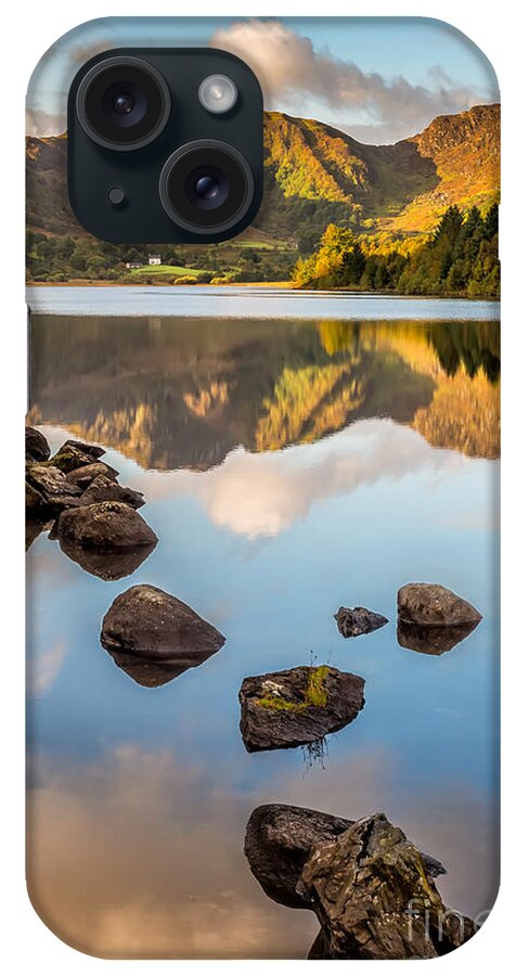 Llyn Grafnant iPhone Case featuring the photograph Crafnant Rocks by Adrian Evans