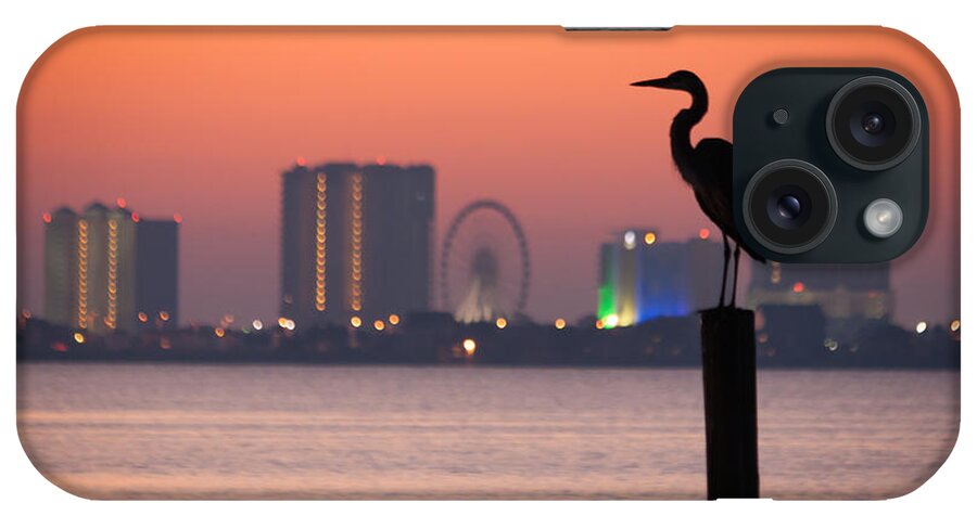 Bird iPhone Case featuring the photograph Crane on a Pier by Tim Stanley