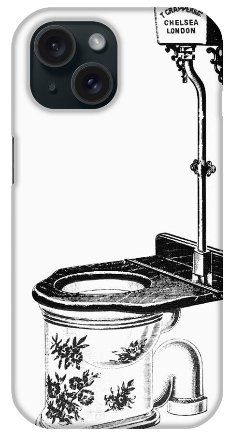 19th Century iPhone Case featuring the drawing Crapper Toilet, 1890s by Granger