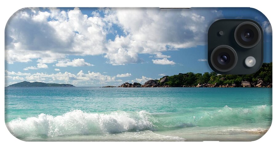Water's Edge iPhone Case featuring the photograph Crashing Surf, Anse Lazio, Island Of by David C Tomlinson