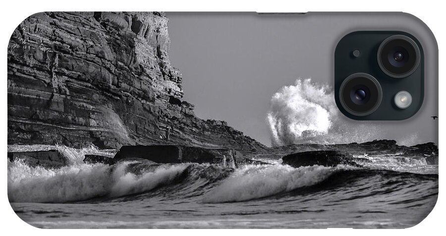 Cabrillo Beach iPhone Case featuring the photograph Crashing Waves at Cabrillo By Denise Dube by Denise Dube