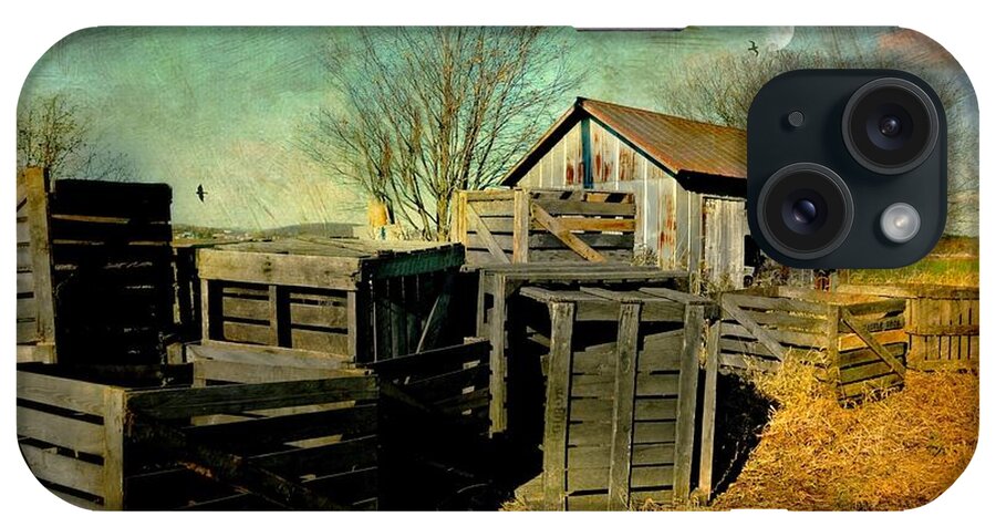 Landscape iPhone Case featuring the photograph Crates'n Cabin by Diana Angstadt