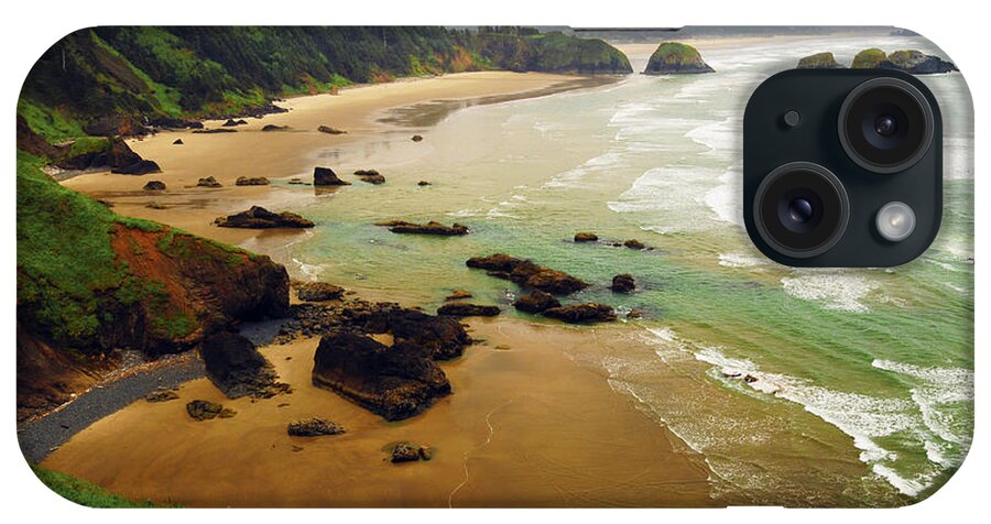 Beach iPhone Case featuring the photograph Crescent Beach From Ecola State Park by Michel Hersen