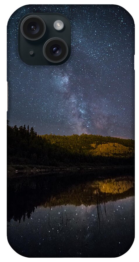 Astrophotography iPhone Case featuring the photograph Crescent Lake Midnight by Jakub Sisak