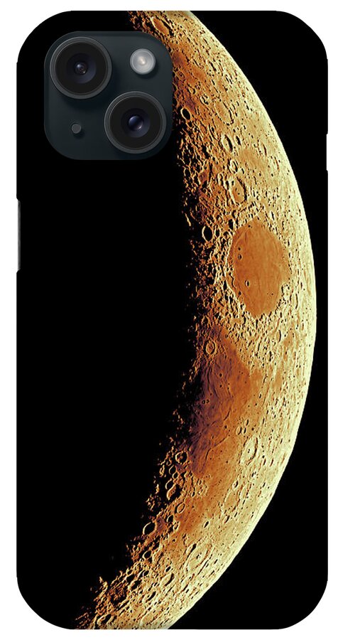 Crescent Moon iPhone Case featuring the photograph Crescent Moon by Canada-france-hawaii Telescope/jean- Charles Cuillandre/science Photo Library