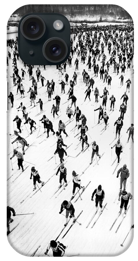 1960 iPhone Case featuring the photograph Cross Country Ski Race by Underwood Archives