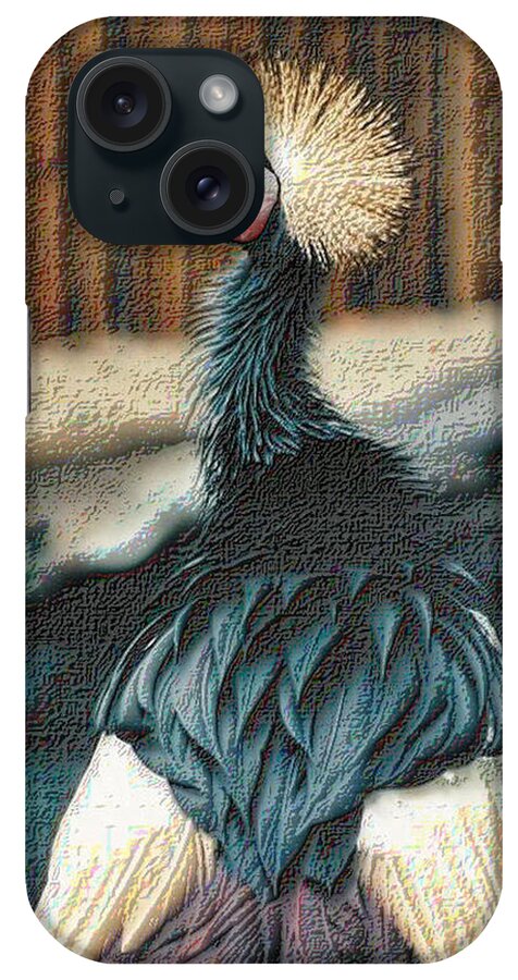 Bird iPhone Case featuring the photograph Crowned Crested Crane by Nadalyn Larsen