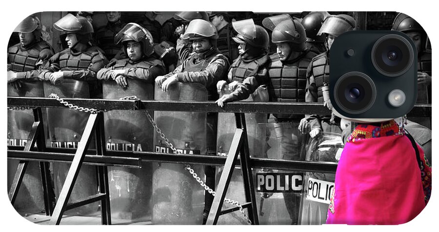 Policemen iPhone Case featuring the photograph Culture clash by James Brunker