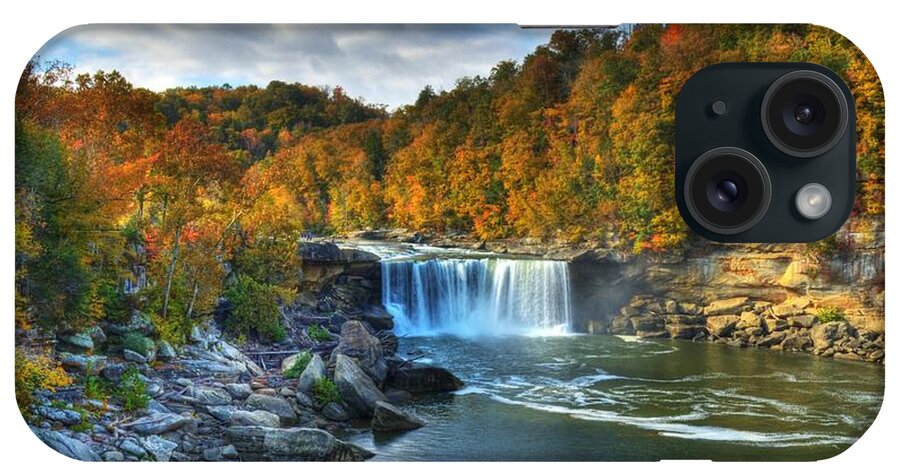 Landscapes iPhone Case featuring the photograph Cumberland Falls In Autumn by Mel Steinhauer