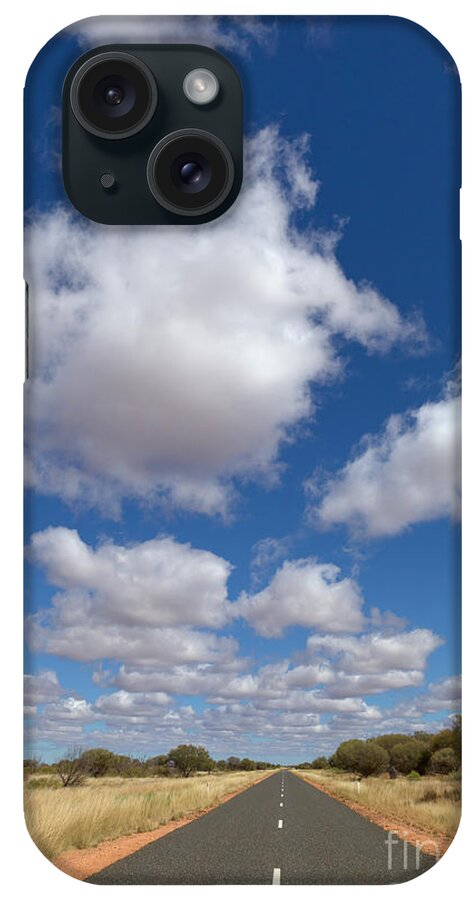 00477471 iPhone Case featuring the photograph Clouds And Desert Road by Yva Momatiuk John Eastcott