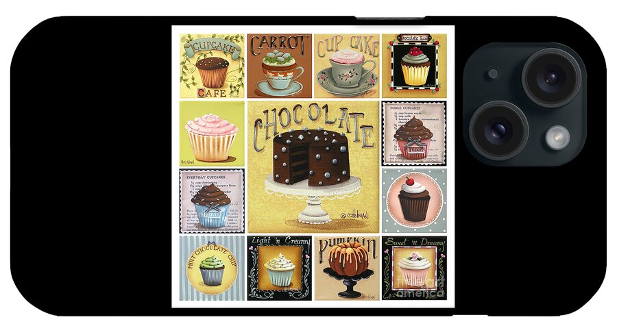 Art iPhone Case featuring the painting Cupcake Mosaic by Catherine Holman