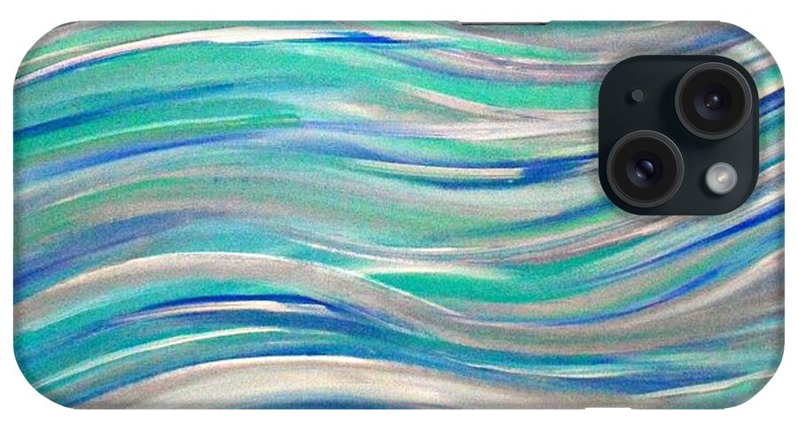 Waves iPhone Case featuring the painting Cy Lantyca 1 by Cyryn Fyrcyd