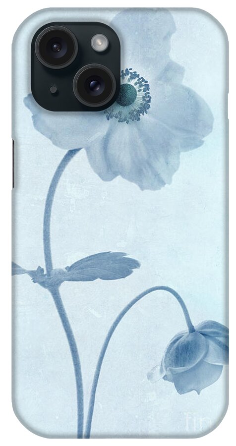 Japanese Windflowers iPhone Case featuring the photograph Cyanotype Windflowers by John Edwards