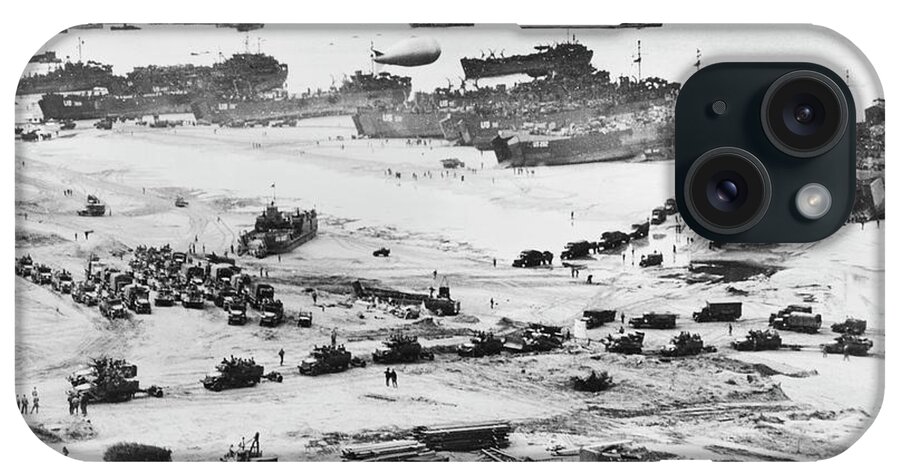 Human iPhone Case featuring the photograph D-day Landings Beachhead by Library Of Congress