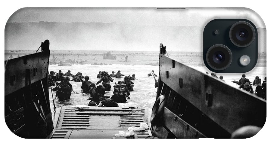 Human iPhone Case featuring the photograph D-day Landings by Robert F. Sargent, Us Coast Guard