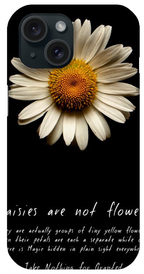 Daisies Are Not Flowers iPhone Case featuring the photograph Daisies are not flowers by Weston Westmoreland