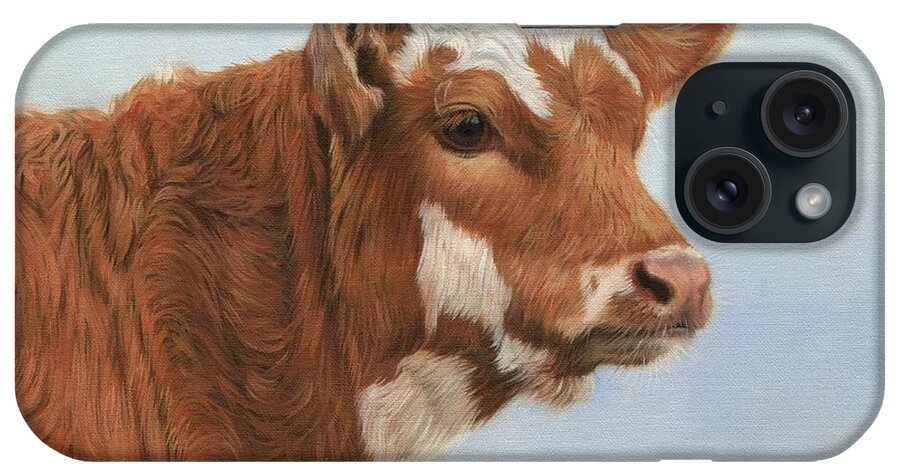Calf iPhone Case featuring the painting Daisy by David Stribbling
